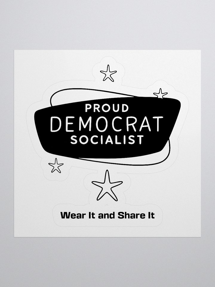 Proud Democrat Socialist Bold Identity Stickers (B) product image (1)