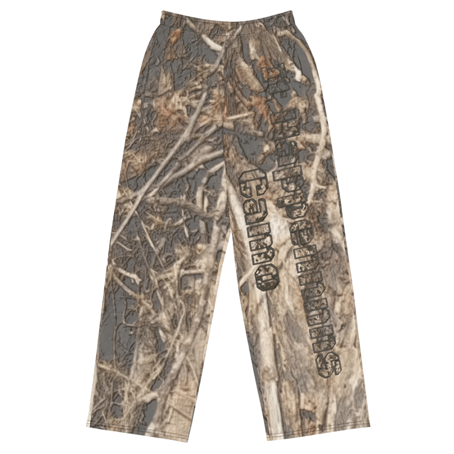 Unisex Wide-Leg Pants - Dead Split - It Happennnns Camo product image (1)