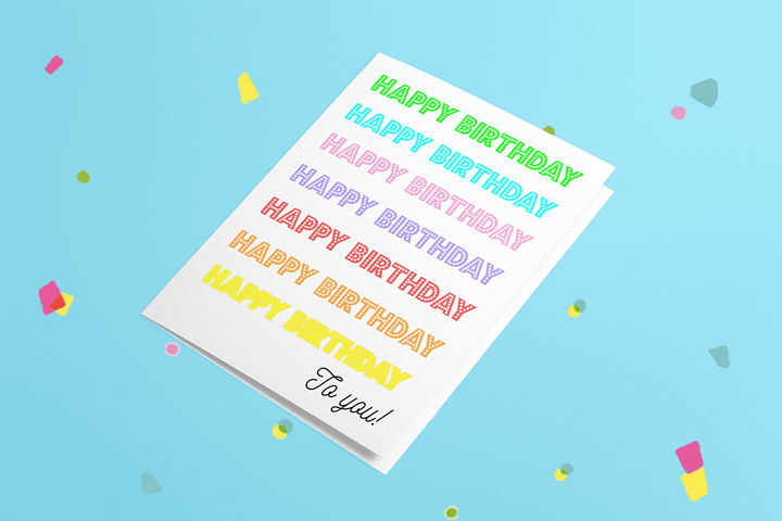 “HPBD to you” card product image (2)