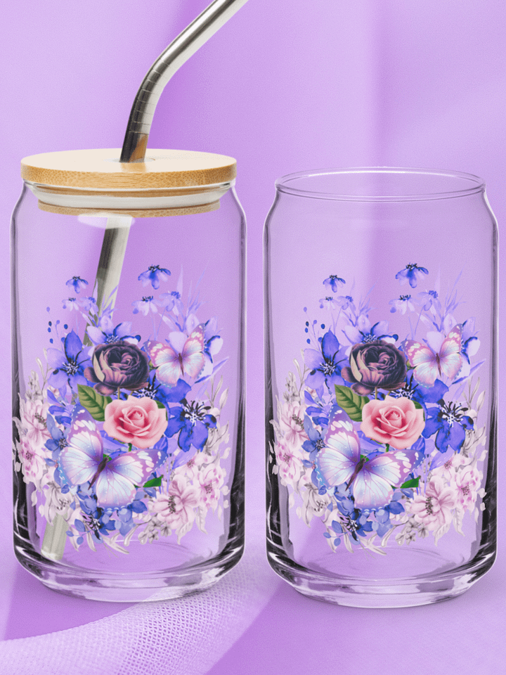 Butterfly Roses Glass Tumbler product image (1)