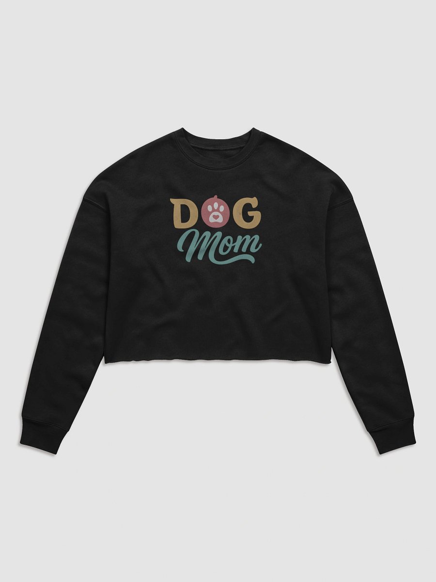Dog Mom Crop Top | Bold Paw Print Heart Tee | Cute Gift for Dog-Loving Moms product image (1)