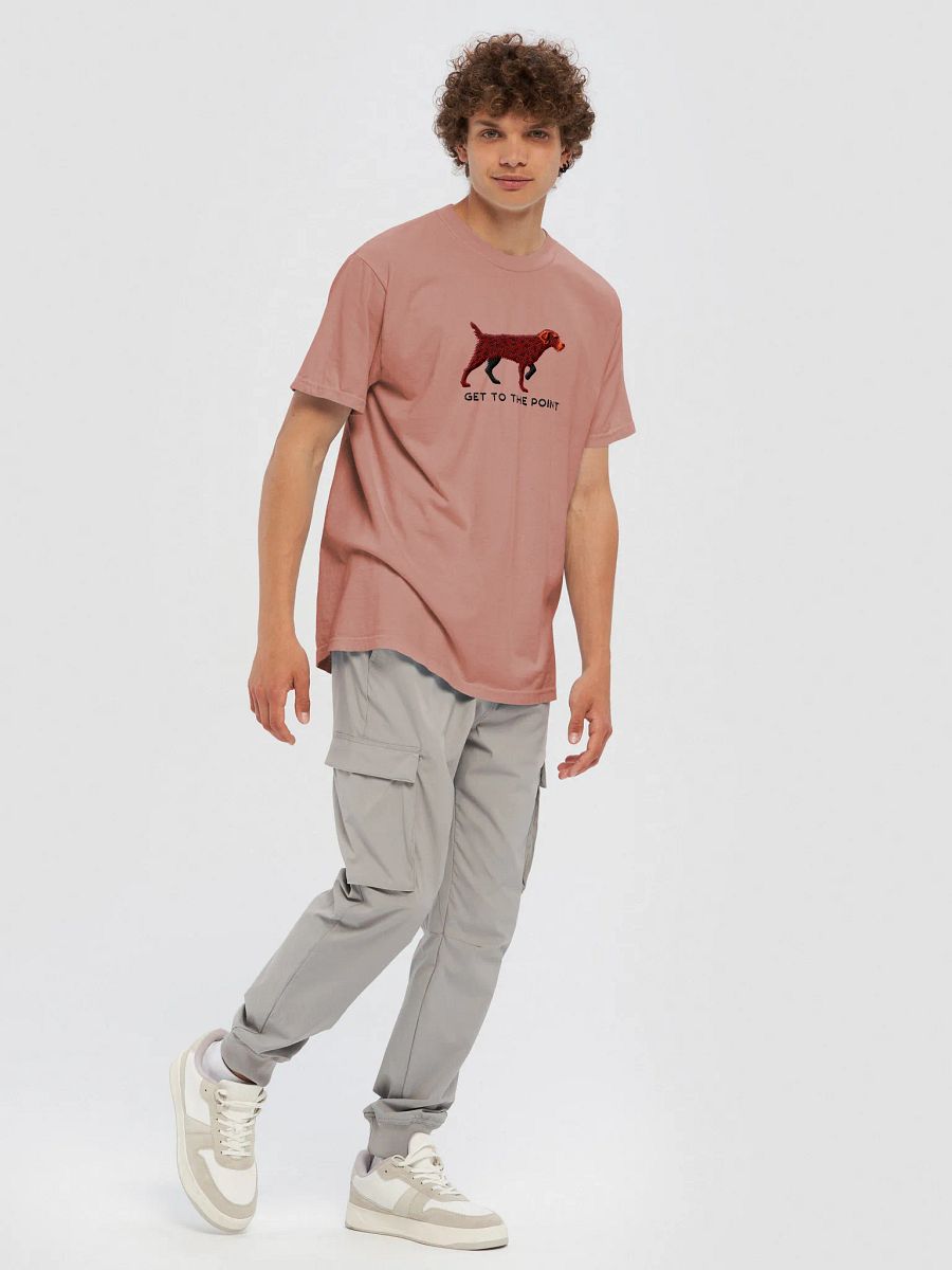 Get to the Point T-Shirt(Embroidered) of a Wirehaired Pointing Griffon(Liver) product image (23)