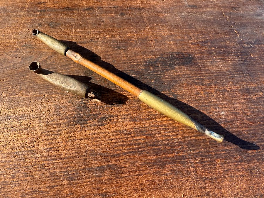 🎎 Japanese Kiseru Smoking Pipe – Early Showa Era with Burned Bowl and Bonus Bowl Head – Japan Antique Roadshow product image (11)