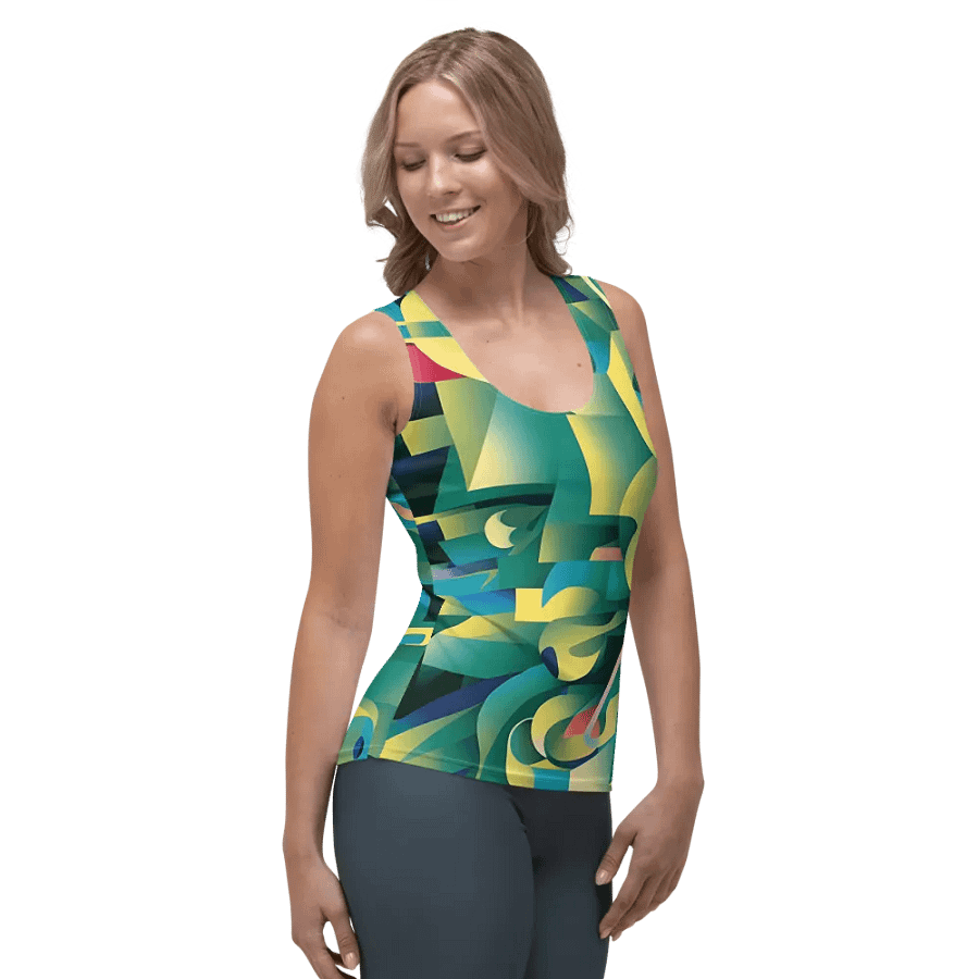 Abstract Lithographic Pattern Design Tank Top - V8 product image (4)