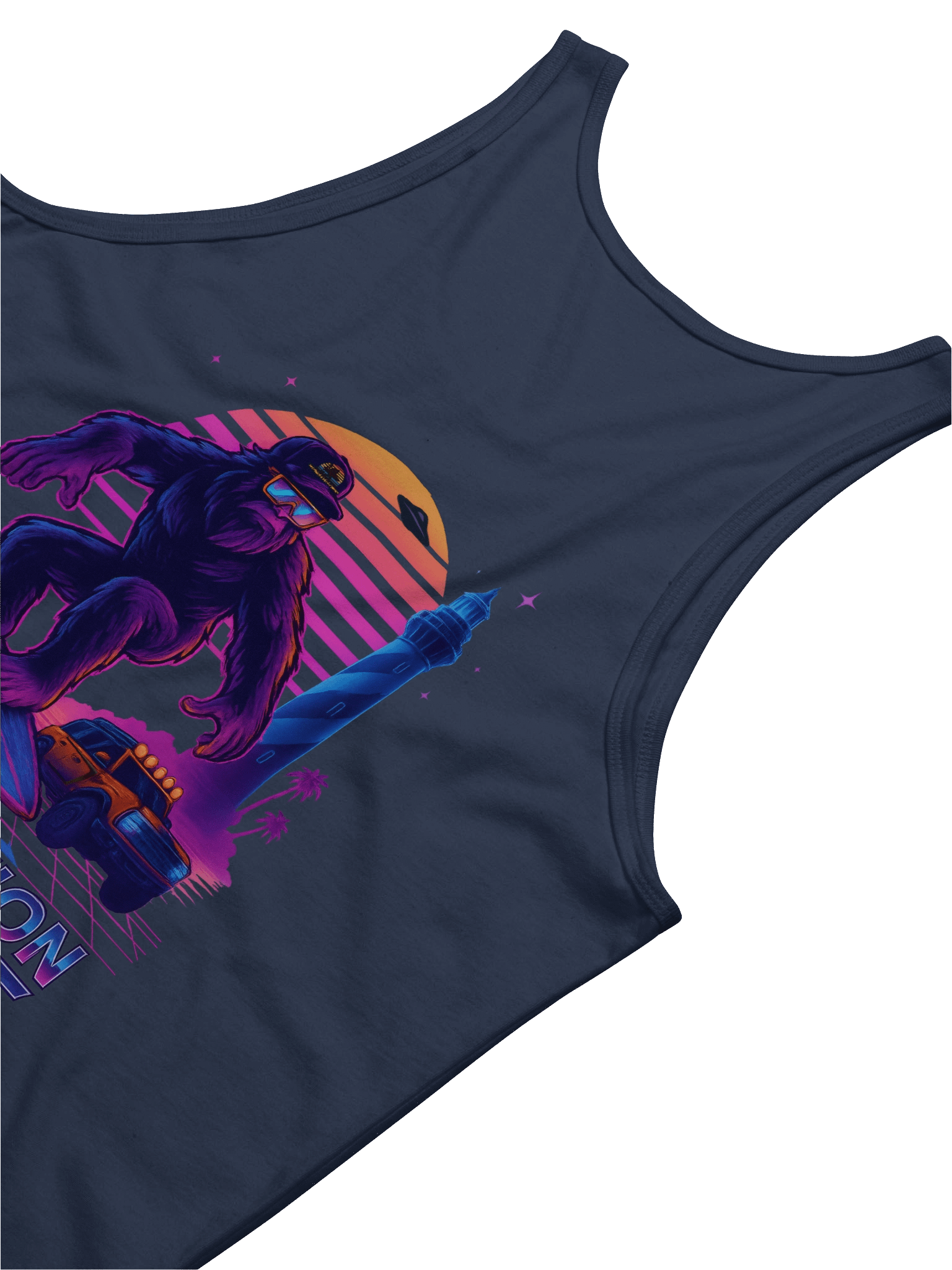 Destination Bigfoot Bronco Synthwave Bella+Canvas Jersey Tank (Multiple Colors Available) product image (6)