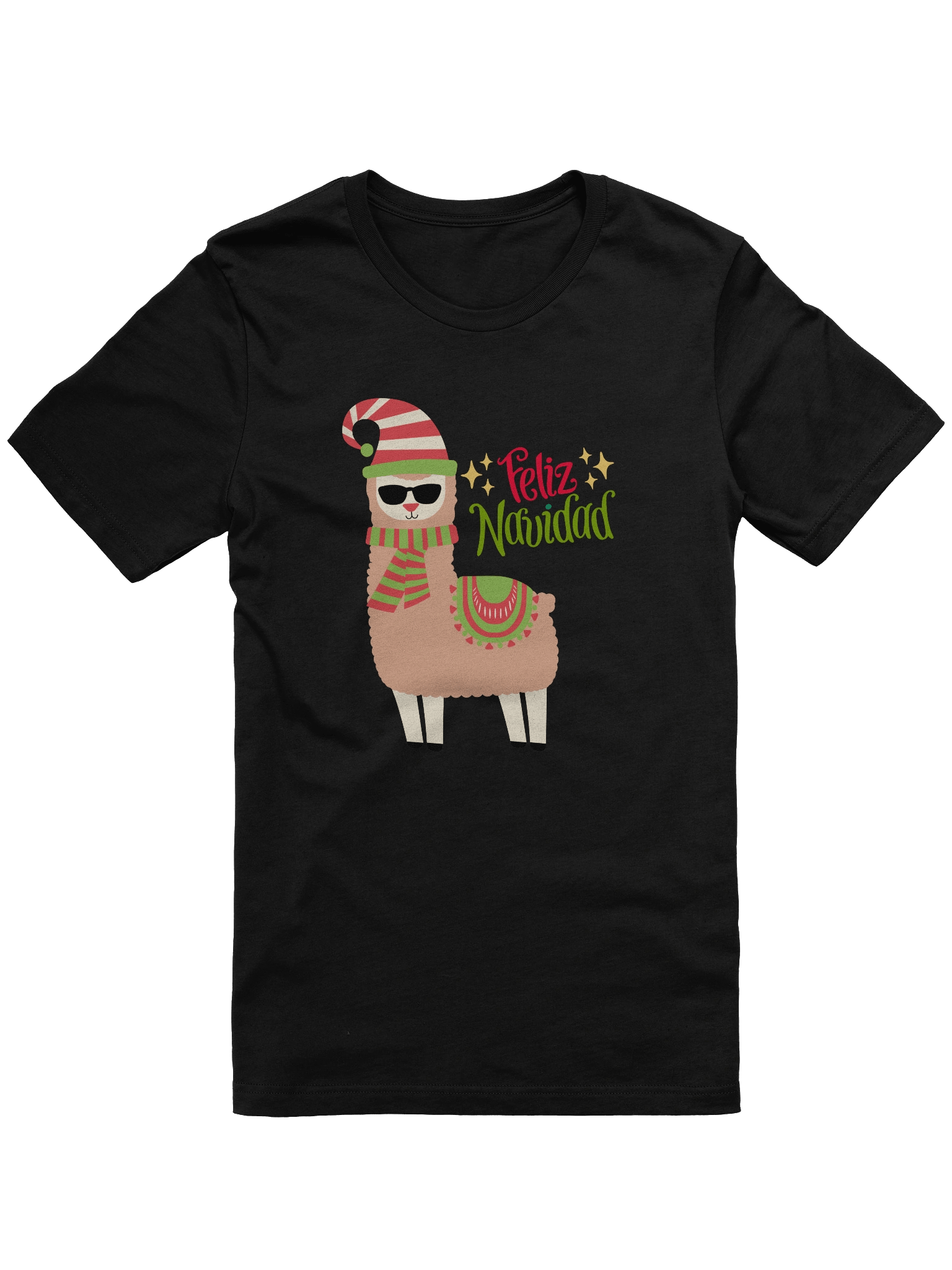 Festive Llama Santa T-Shirt product image (2)
