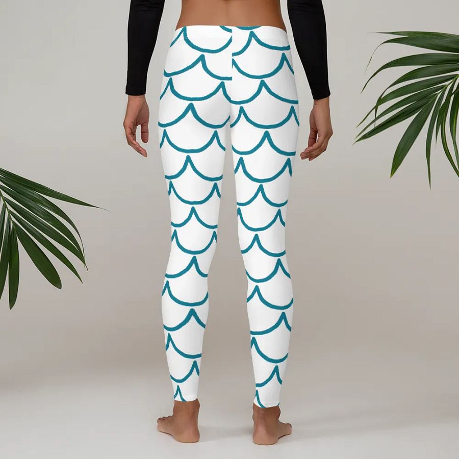 Mermaid Print Leggings – Magical, Stylish & Comfortably Chic product image (4)