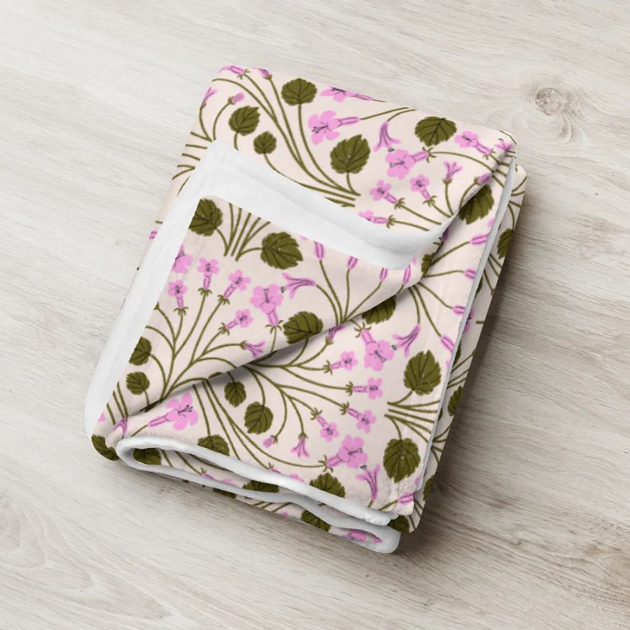 Alpine Serenity - Pink and Green - Throw Blanket product image (8)