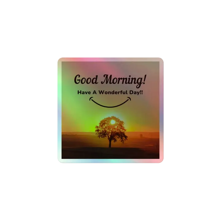 Smiling Sunrise Holographic Sticker Pack product image (1)