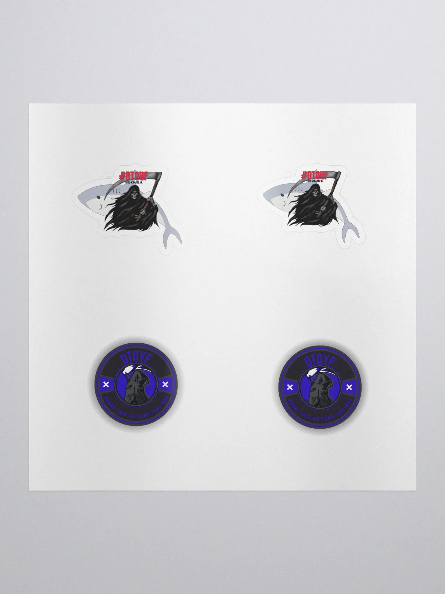 DTOYF Shark and Blue logo stickers product image (1)