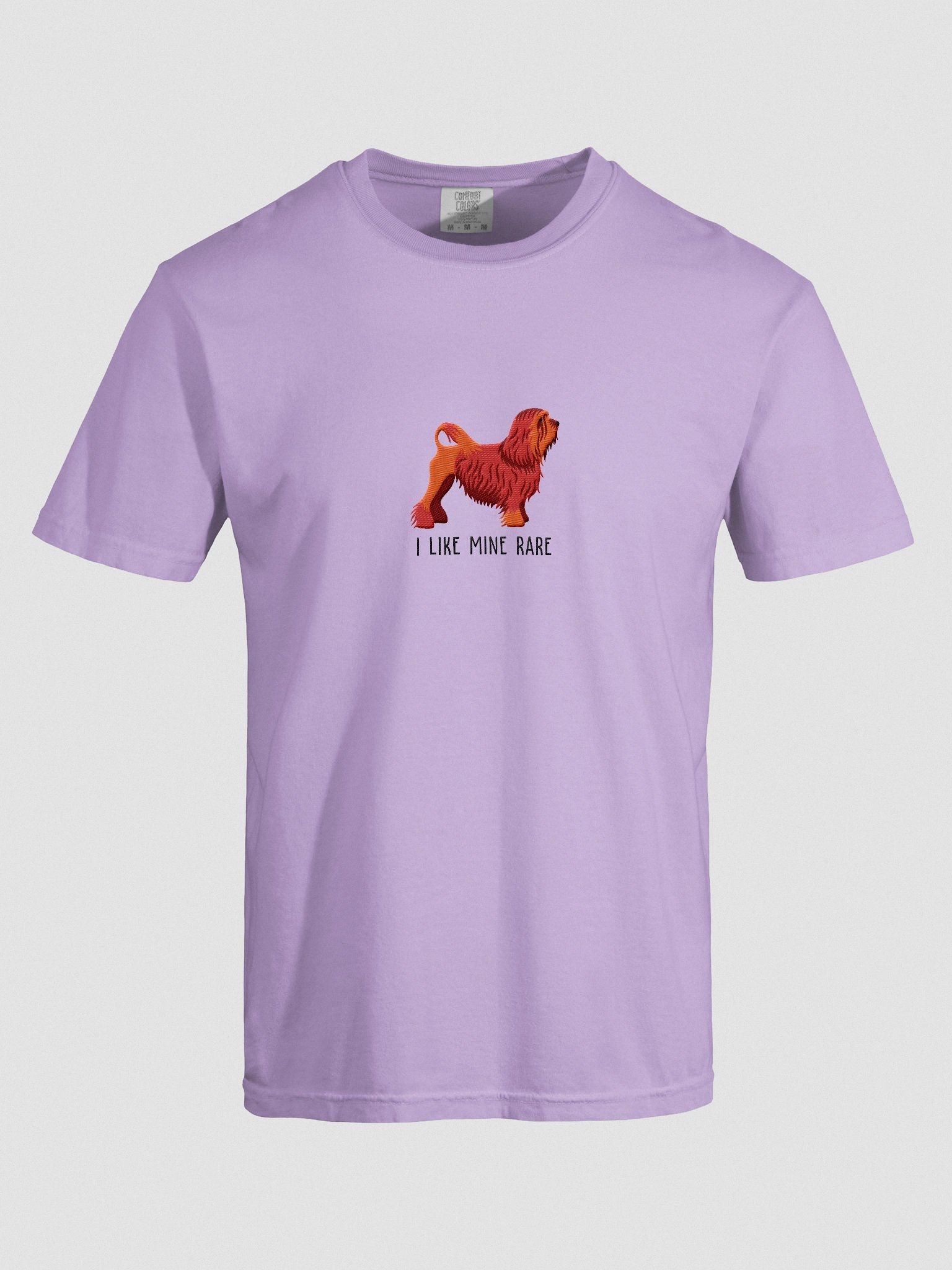 I Like Mine Rare T-Shirt(Embroidered) of a Lowchen(Red) product image (10)
