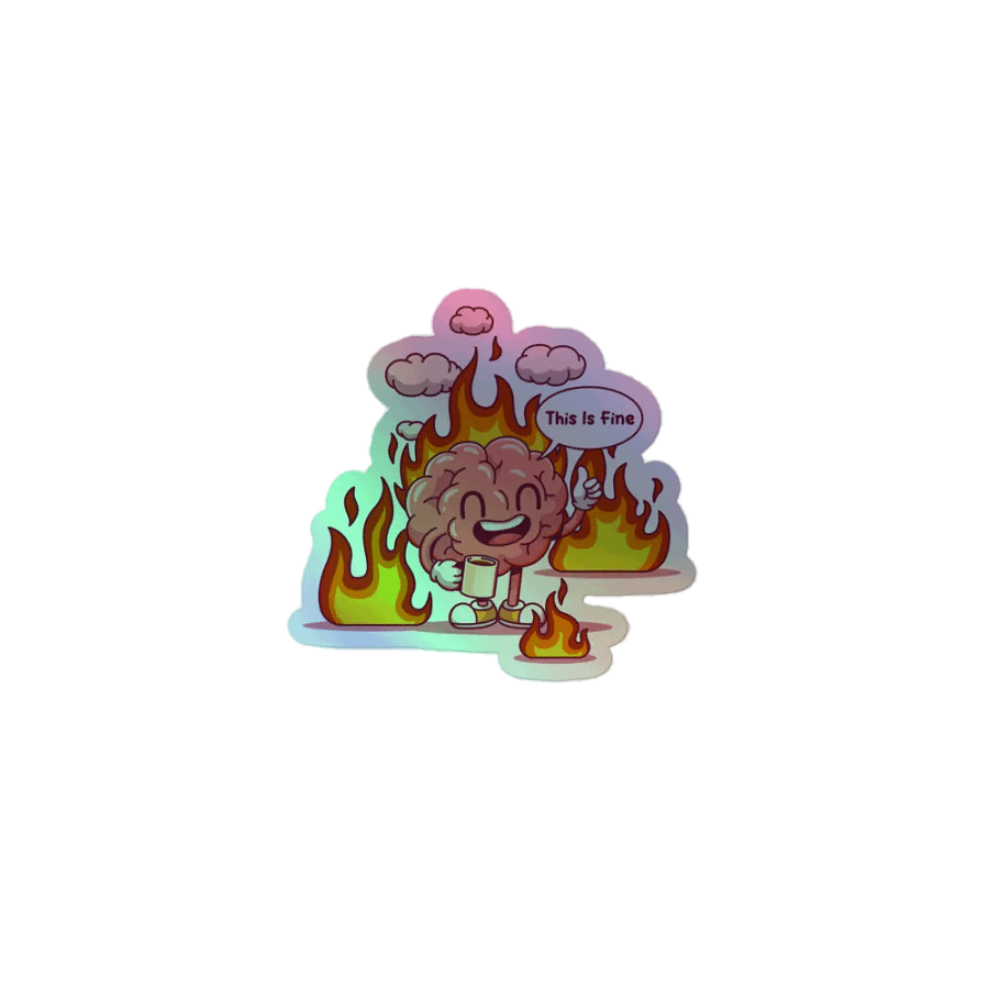 Hollografic (this is fine.) sticker product image (1)