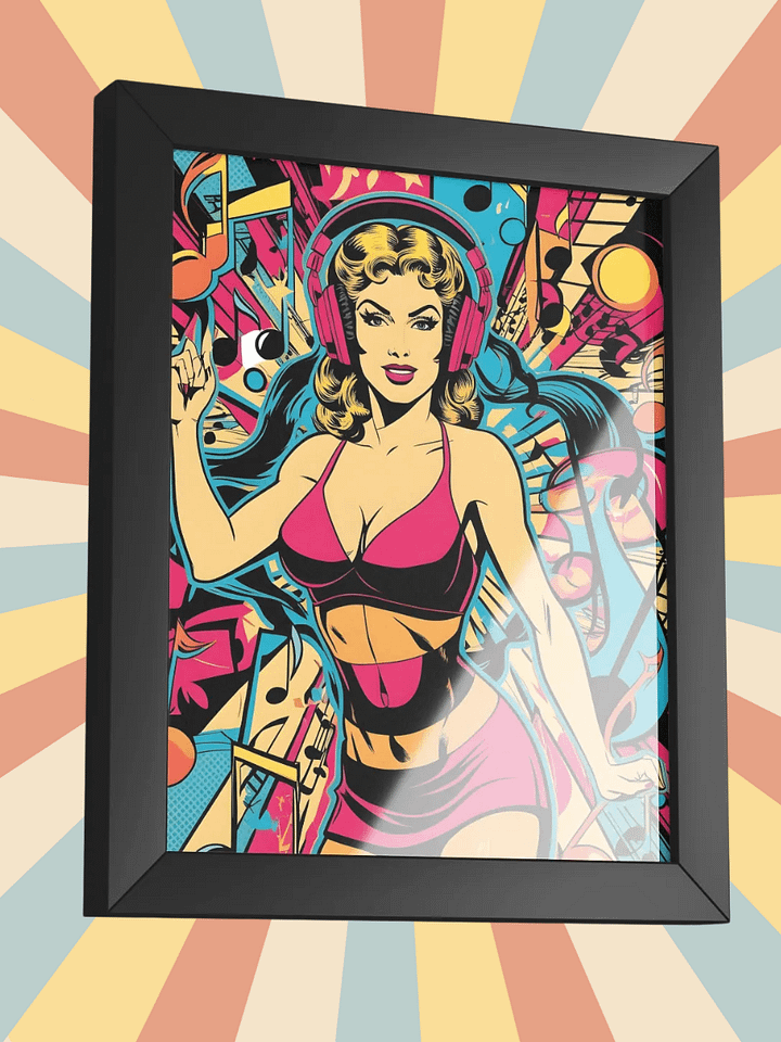Vibrant Beats: Framed Pop-Art Poster product image (1)