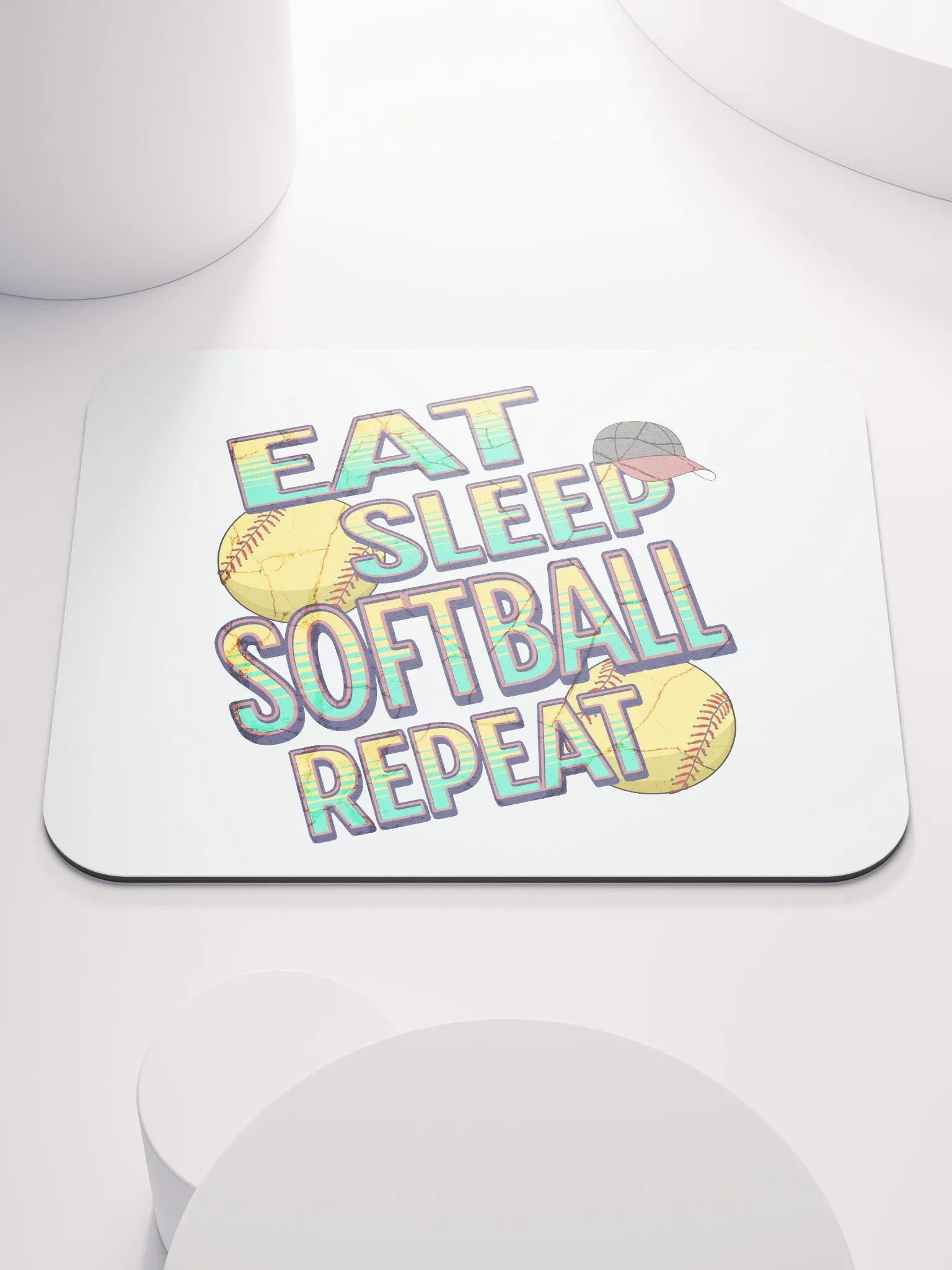 Eat Sleep Softball Repeat Lover's Dream Mouse Pad product image (2)