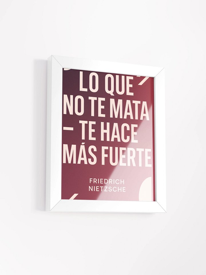 Póster de fortaleza moderno con cita viral de Nietzsche en español product image (2)