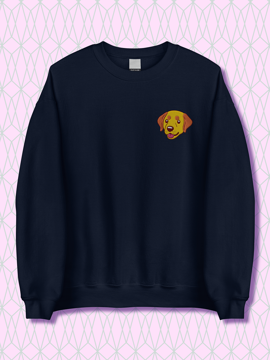 Cheerful Labrador Retriever Embroidered Crewneck product image (1)