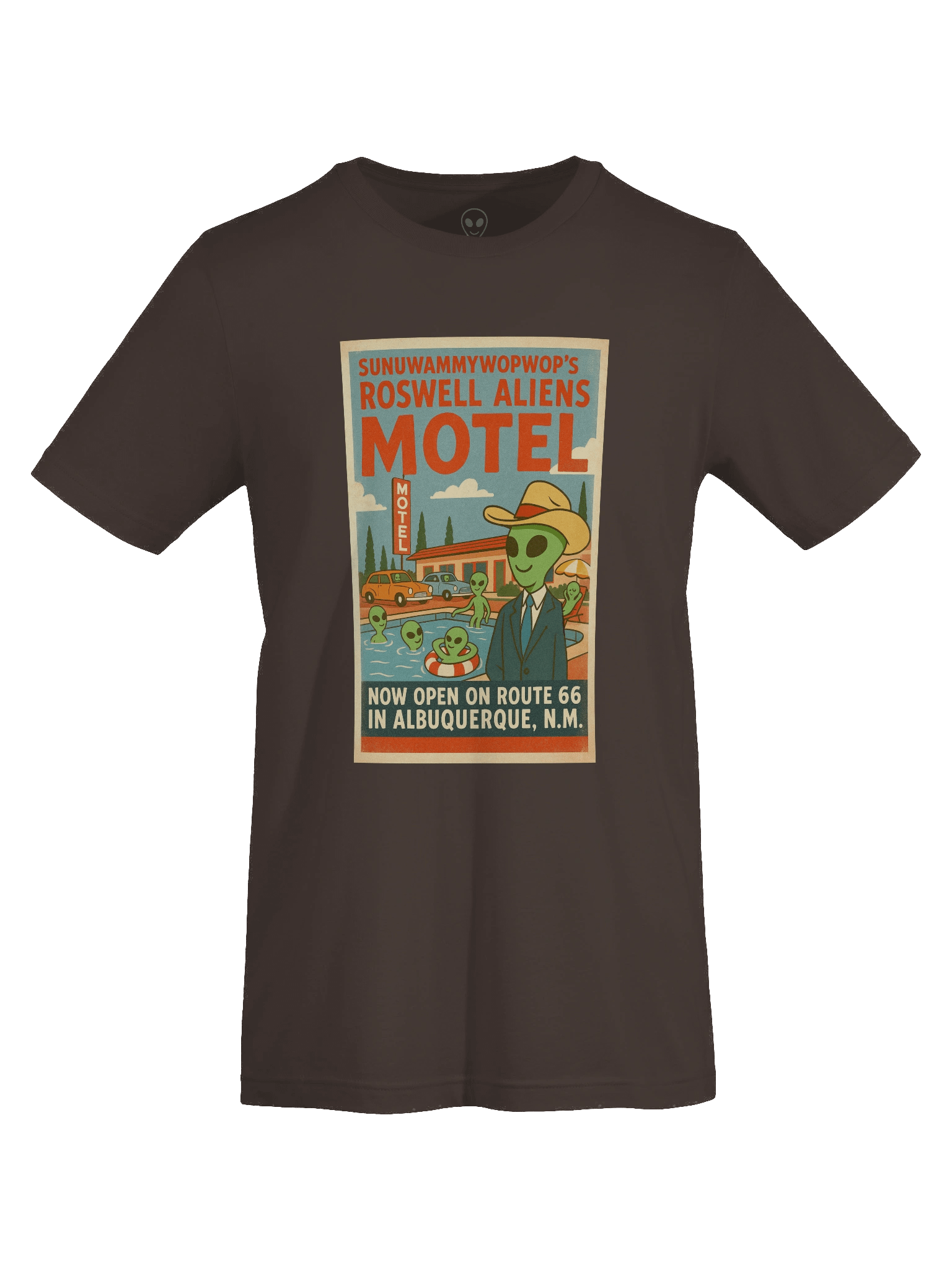 Roswell Aliens Motel Retro Route 66 Poster Unisex T-Shirt product image (7)