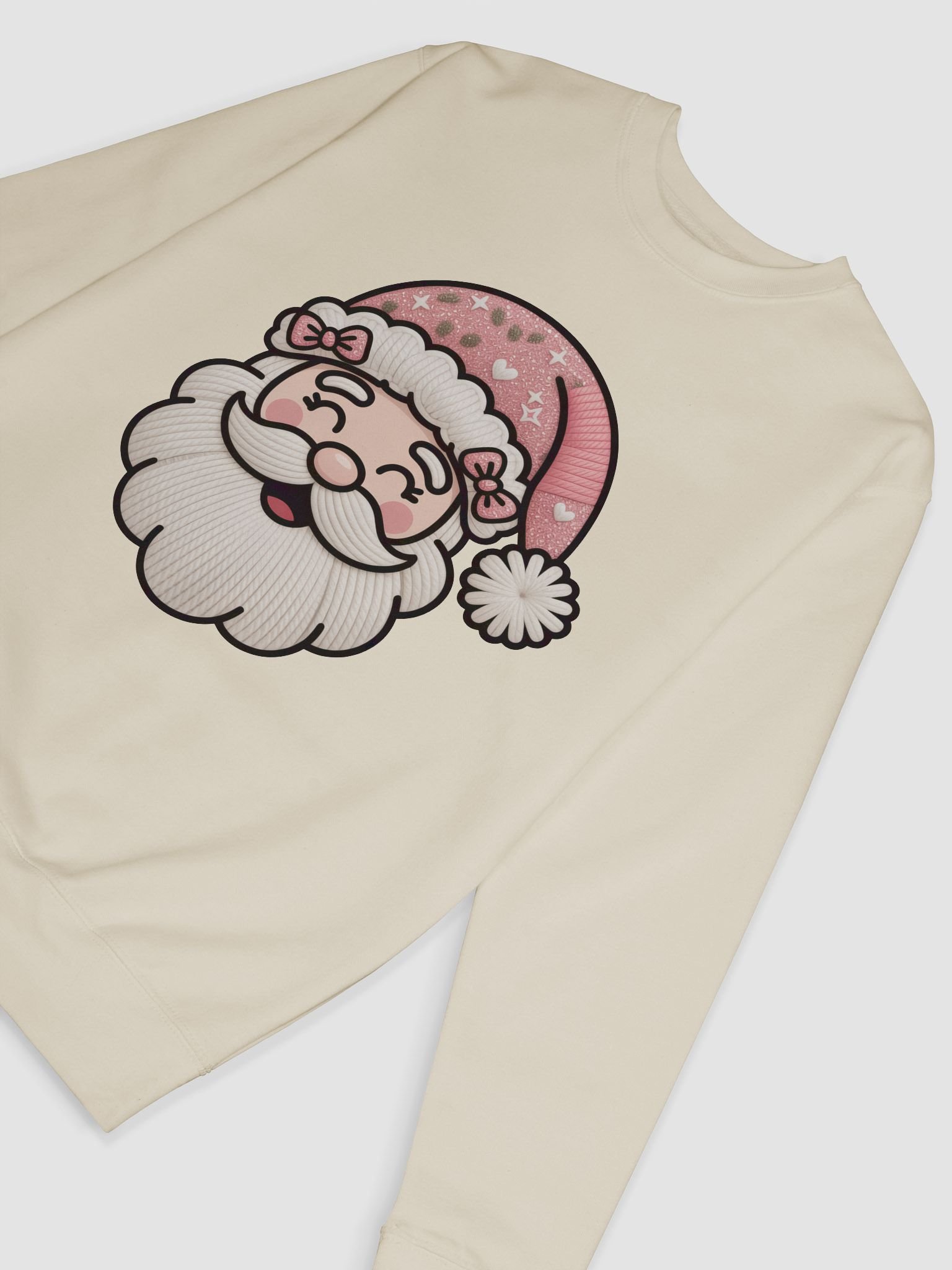 Cheerful Santa Heavyweight Cotton Sweatshirt | Classic Holiday Crewneck product image (6)