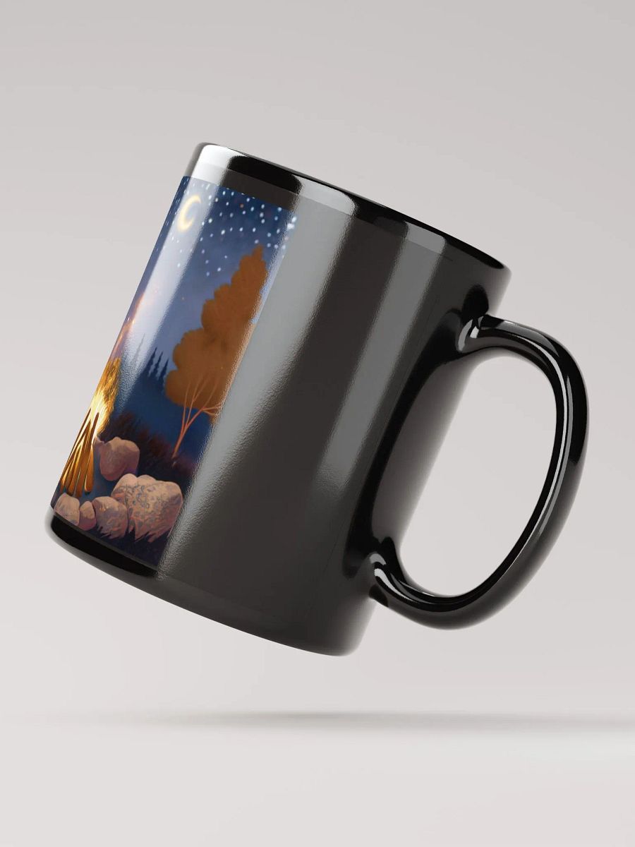 Campfire Buddy: Black Glossy Mug for Dog Lovers and Outdoor Enthusiasts product image (5)