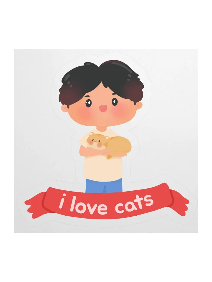 I love cats! Guy holding orange cat product image (2)