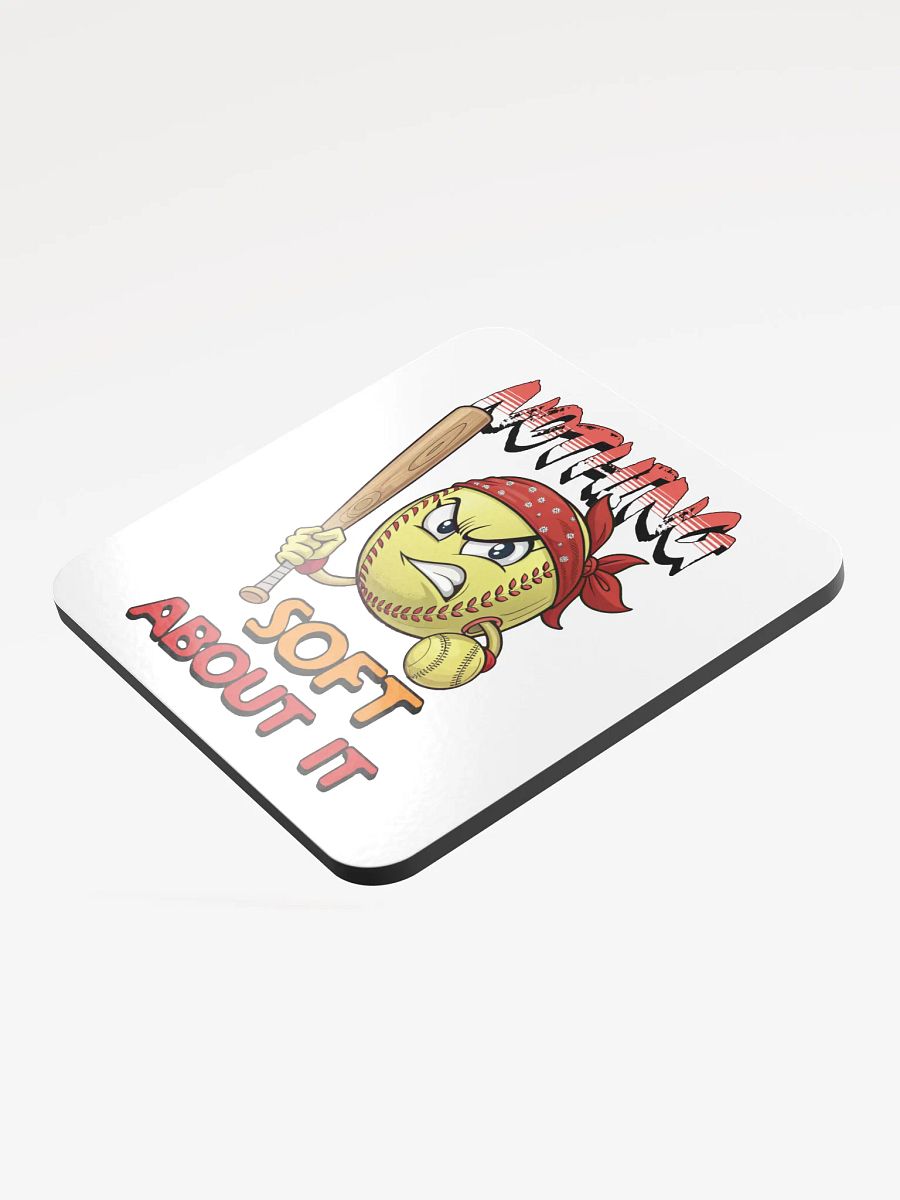 Nothing Soft About It Softball Fierce Fury Cork Coaster product image (4)