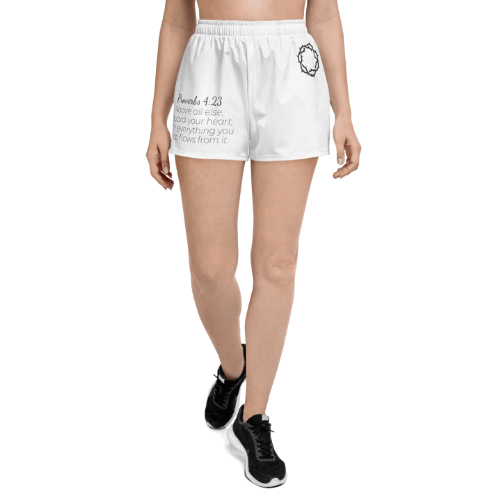 Proverbs 4:23 Women’s Athletic Shorts product image (1)