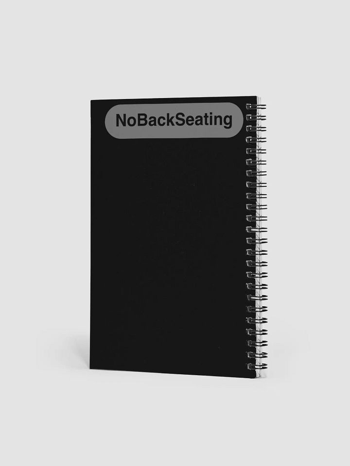 Awesomeness/NoBackSeating Spiral Notebook (BLK) product image (2)