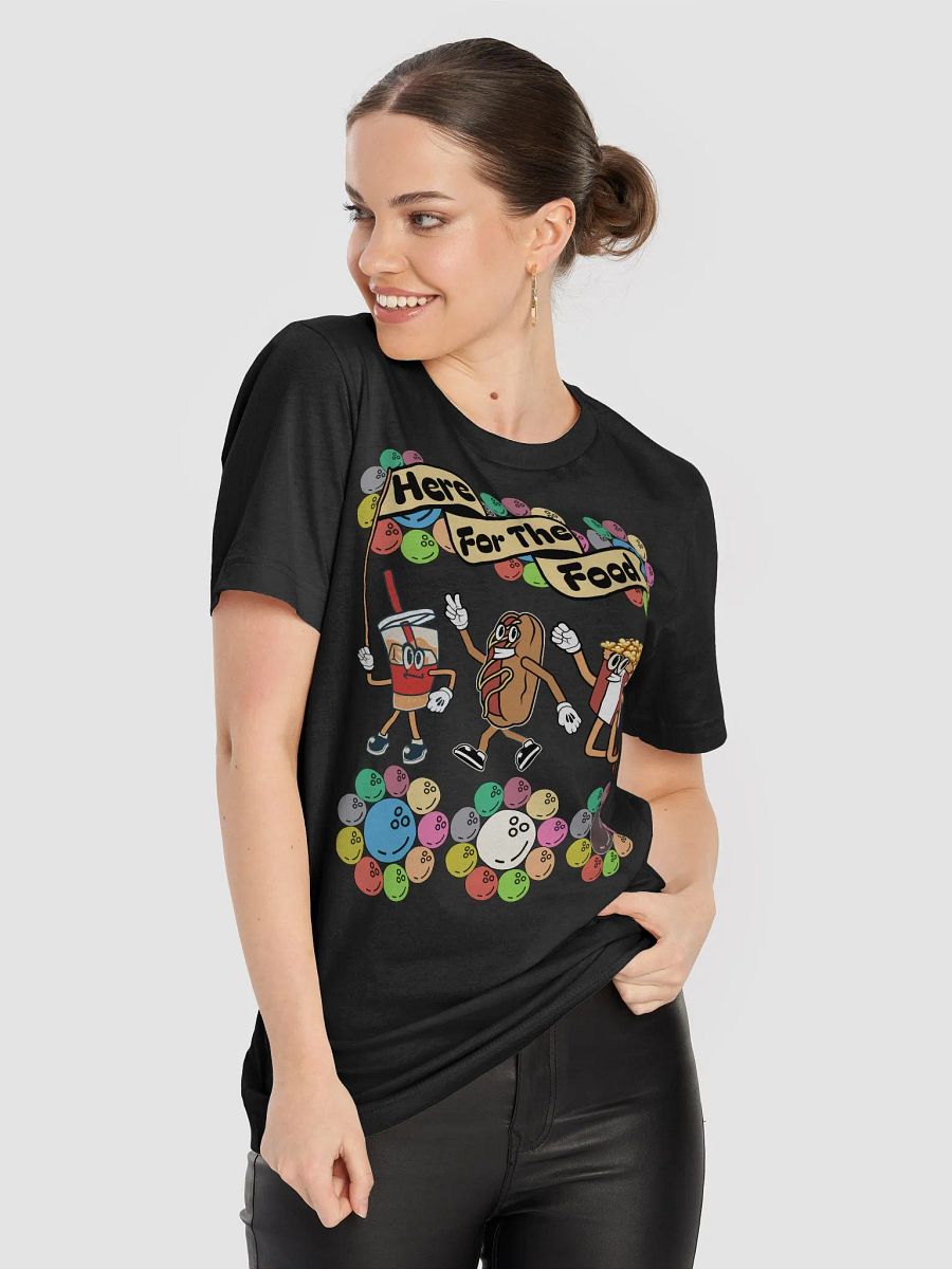 Here For The Food Bowling Cheerful Foodie Trio T-Shirt product image (11)