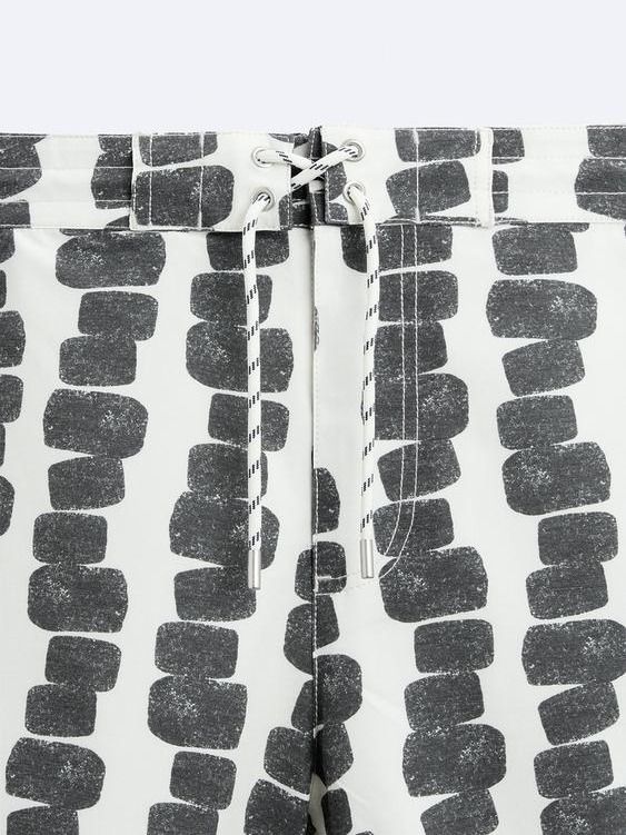 LONG ABSTRACT PRINT SWIMMING TRUNKS product image (3)