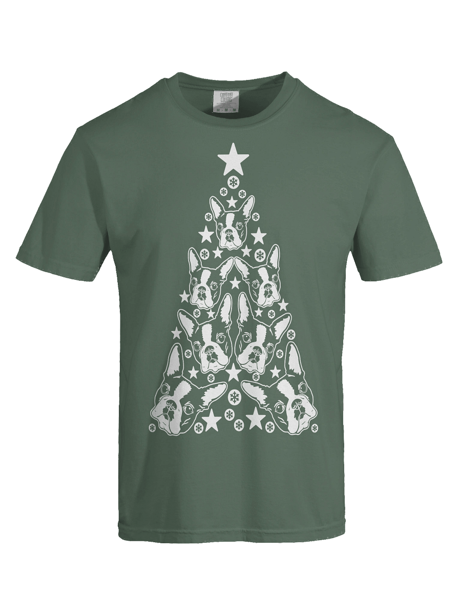 Boston Terrier Christmas Tree T-Shirt product image (27)