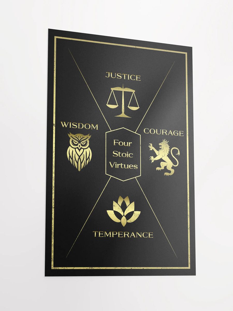 4 Stoic Virtues Matte Paper Poster product image (4)