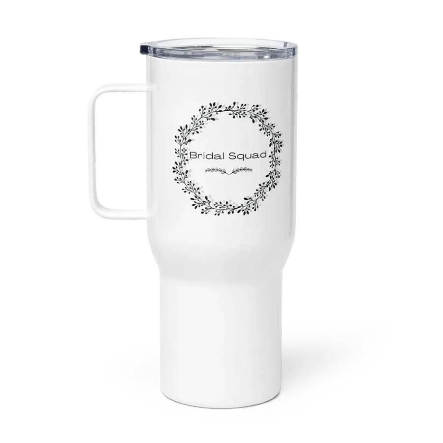 Bridal Squad 011 B&W Wreath Travel Mug product image (1)