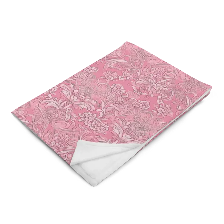 Pink Damask Blanket product image (2)