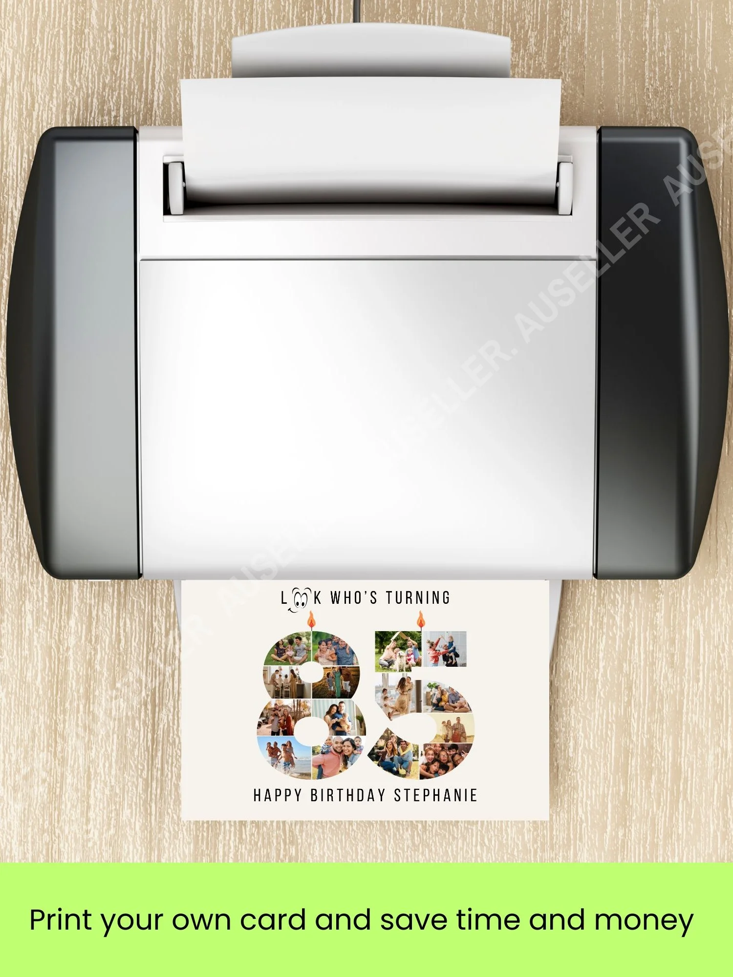 85th Birthday Number Photo Card Canva Template product image (9)