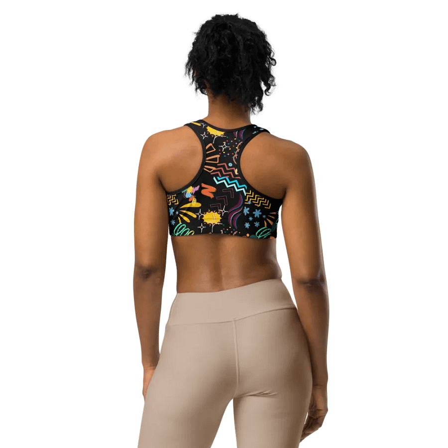 Vibrant Doodle Art Sports Bra product image (3)
