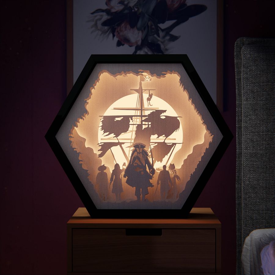 Pirates of Caribbean Lightbox Template 2 in 1 -PDF PNG SVG DXF + Video Tutorial product image (7)