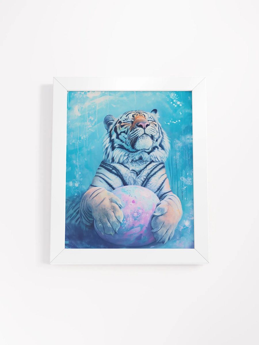 Thoughtful Tiger Globe Art Print product image (1)
