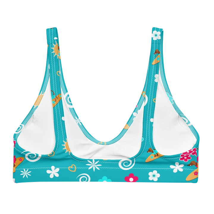 Surfing Dachshund Pattern Padded Bikini Top product image (2)