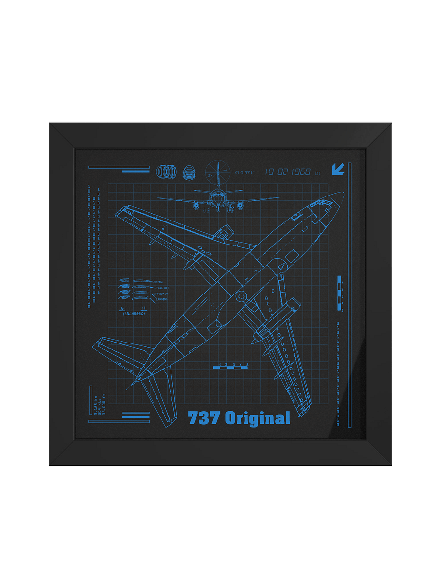 737 Original Blueprint Framed Poster product image (1)