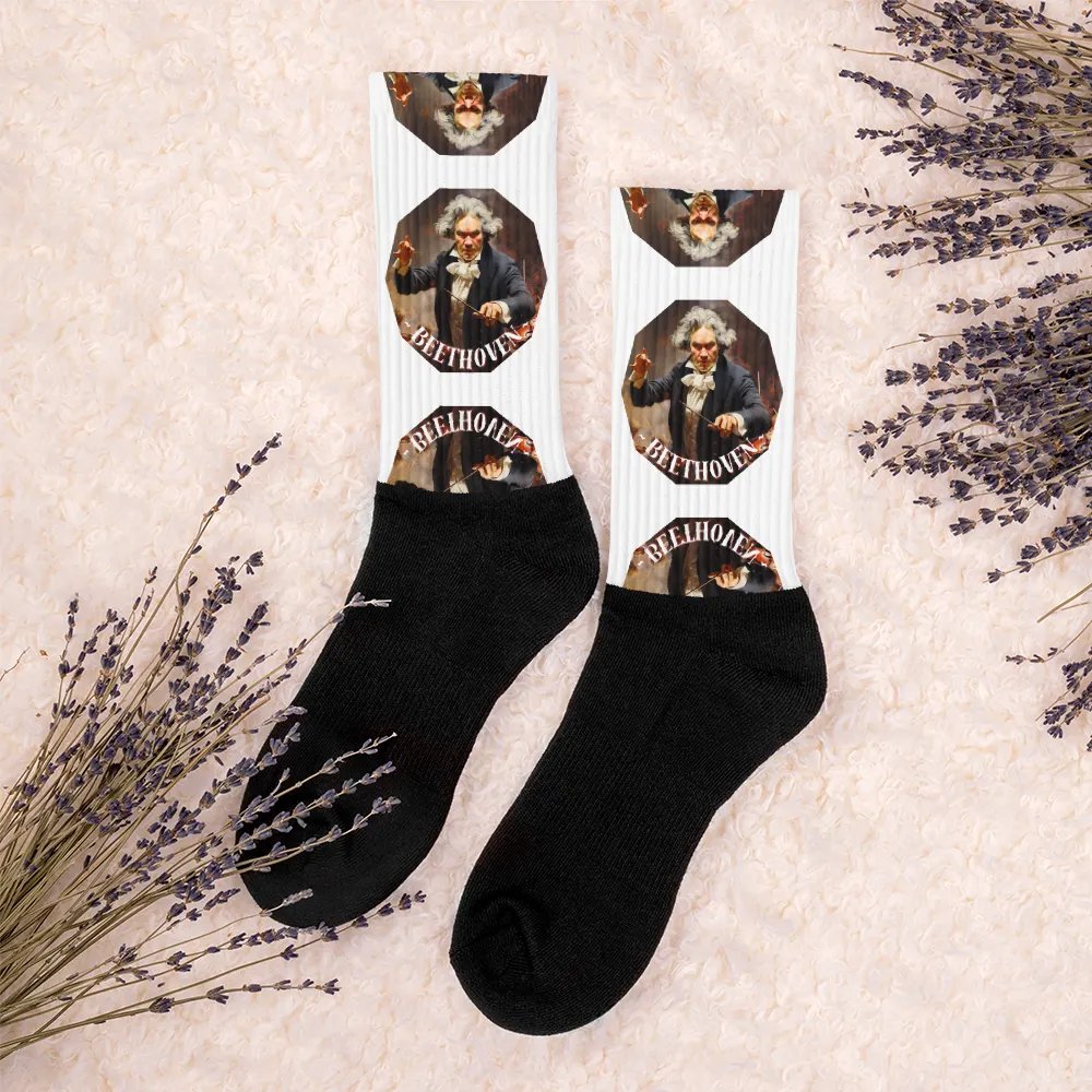 Ludwig van Beethoven - Oil Painting Portrait | Socks product image (4)