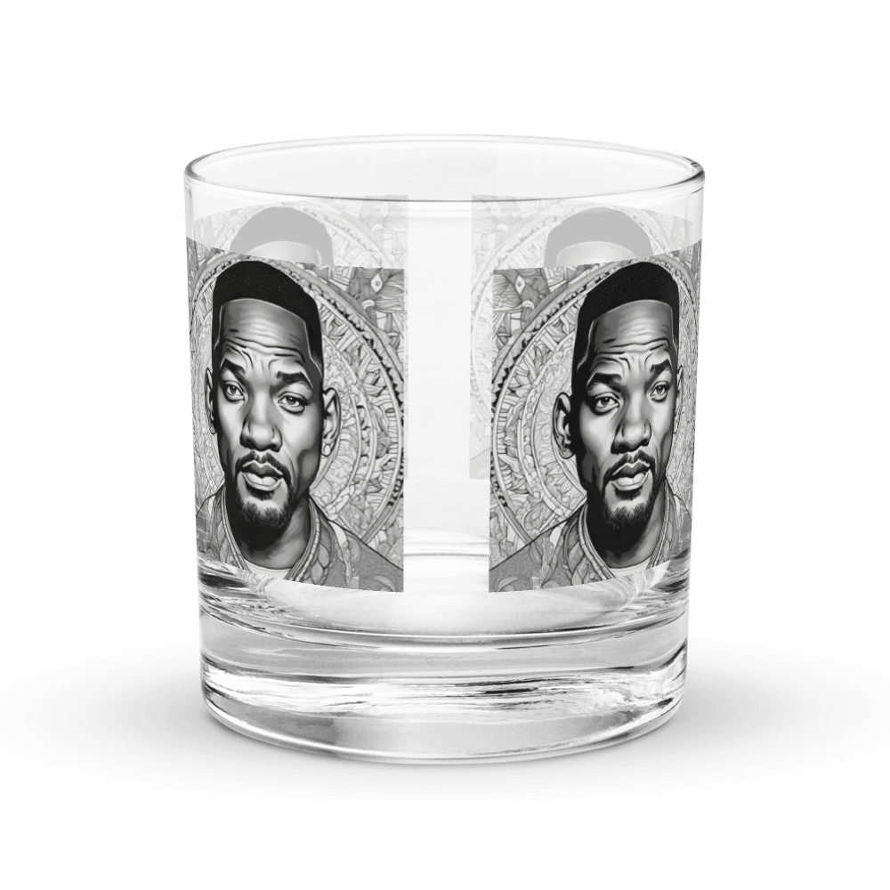 Intricate Line Art Portrait Rocks Glass Set product image (1)