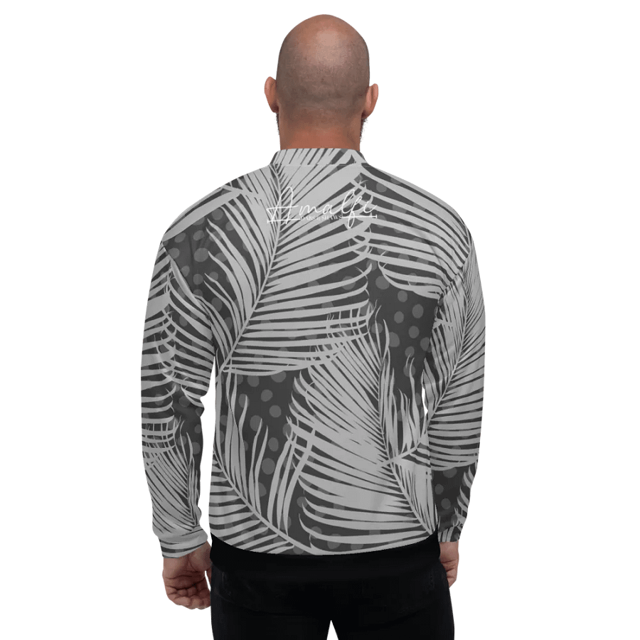 Unisex Amalfi Tropical Feather Dream All-Over Bomber Jacket product image (6)