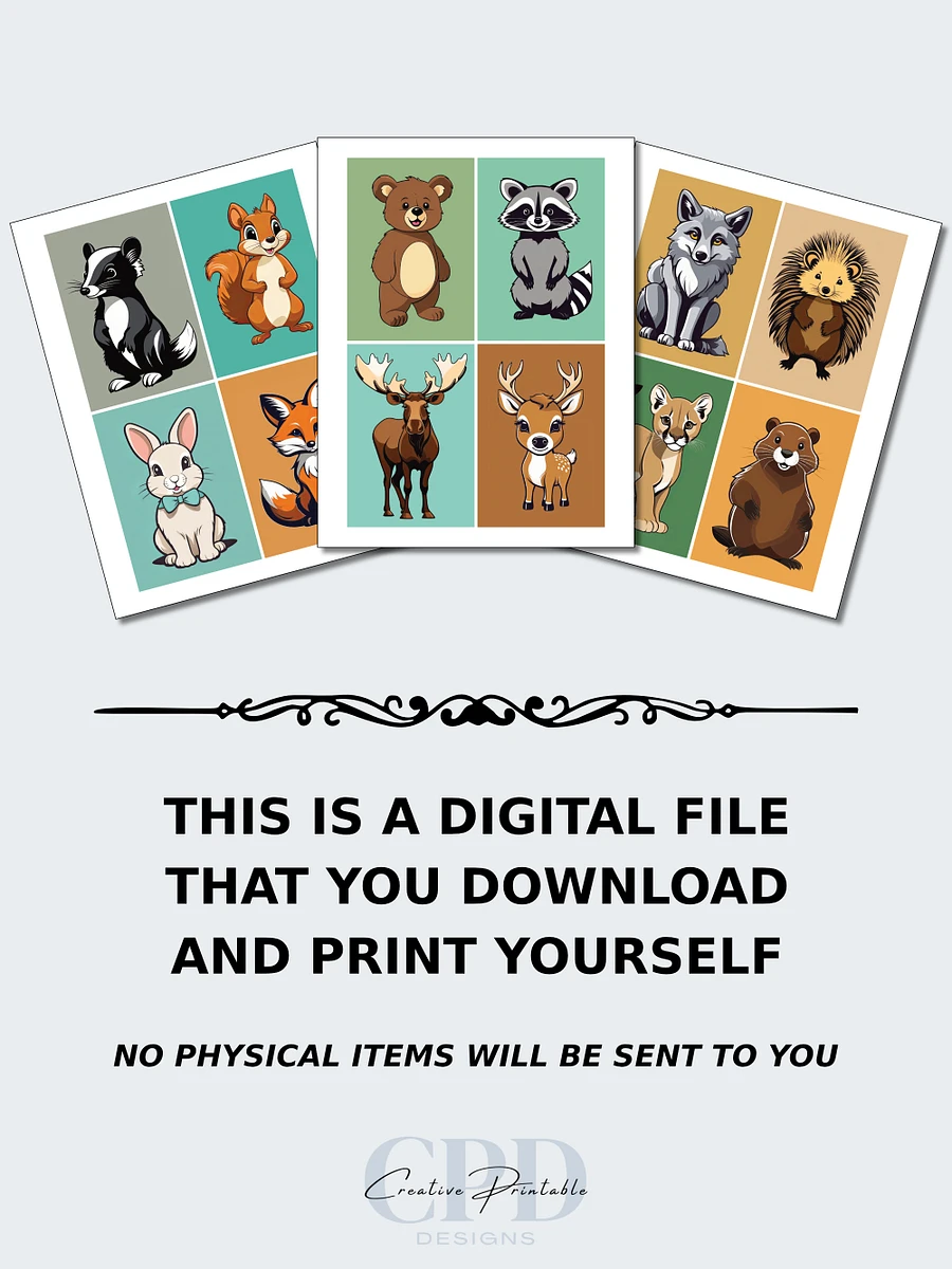 Printable Memory Card Game - Woodland Animals product image (8)