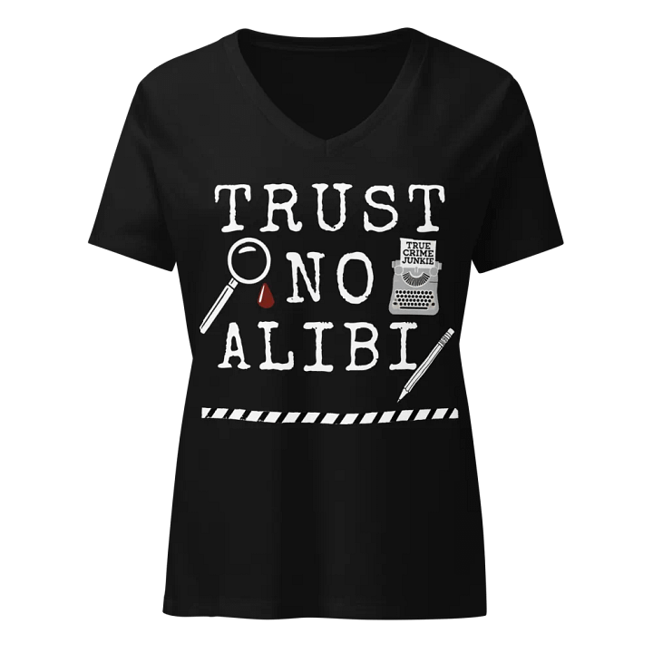 CrimeClothes Trust No Alibi Relaxed V-Neck T-Shirt product image (49)
