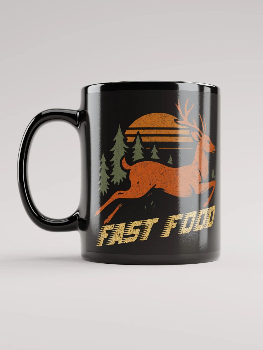 Fast Food Mug – Funny Hunting Coffee Cup with Vintage Deer product image (12)