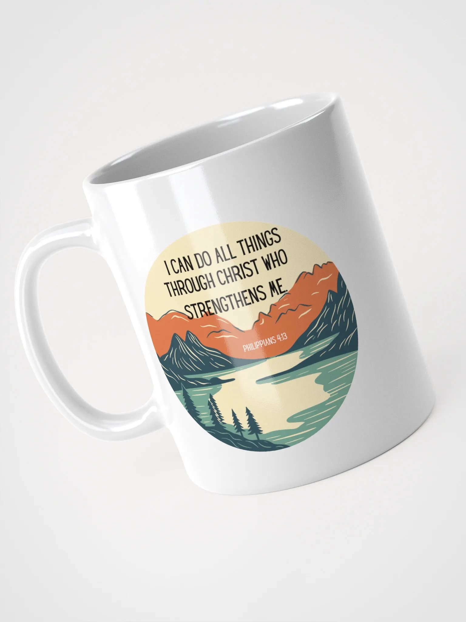 Peak Sipper: The 'Strength Over Mountains Ceramic Mug product image (7)