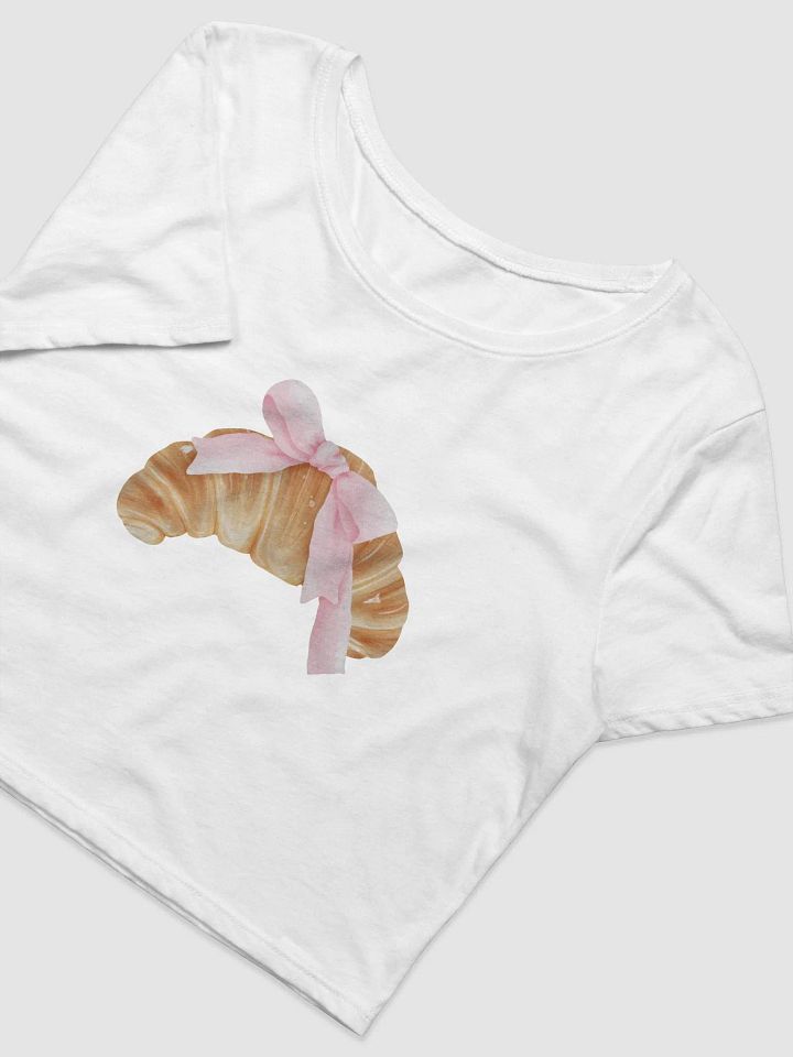Pink Ribbon Croissant Baby Tee product image (2)
