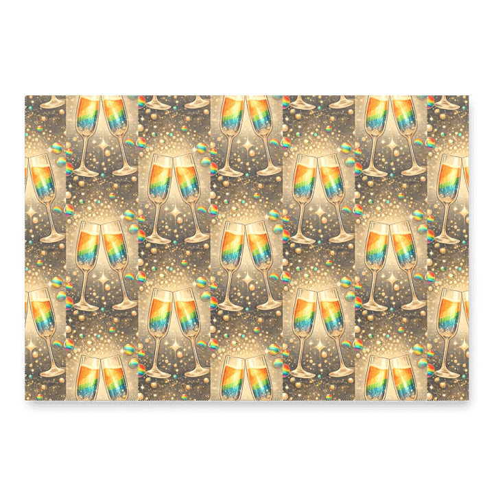Rainbow Champagne Celebration Wrapping Paper Set product image (1)