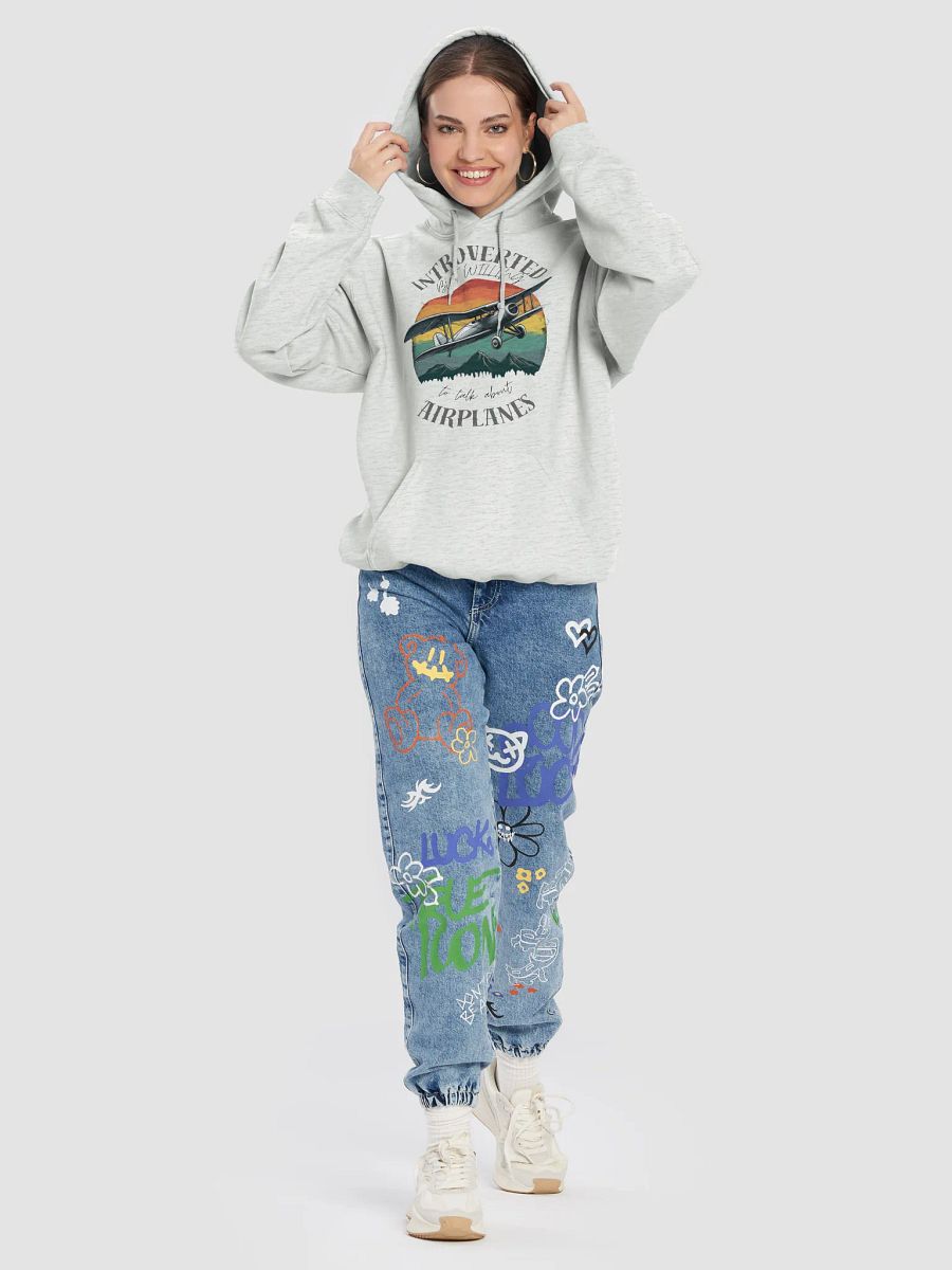 Introverted But willing to talk about airplanes hoodie product image (6)