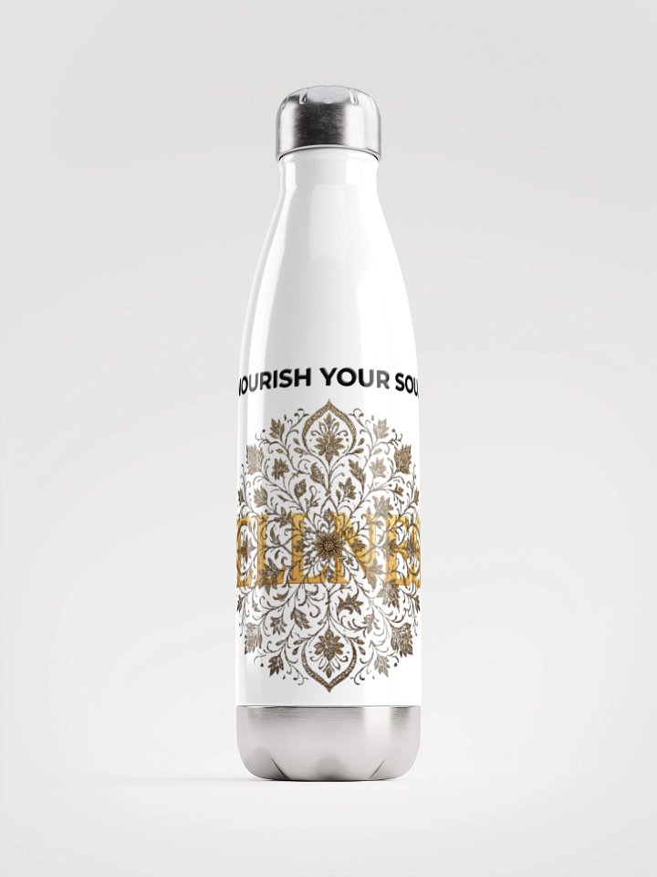Christian Wellness Water Bottle - "Nourish Your Soul" with Gold Mandala DesignStainless Steel Water Bottle product image (1)